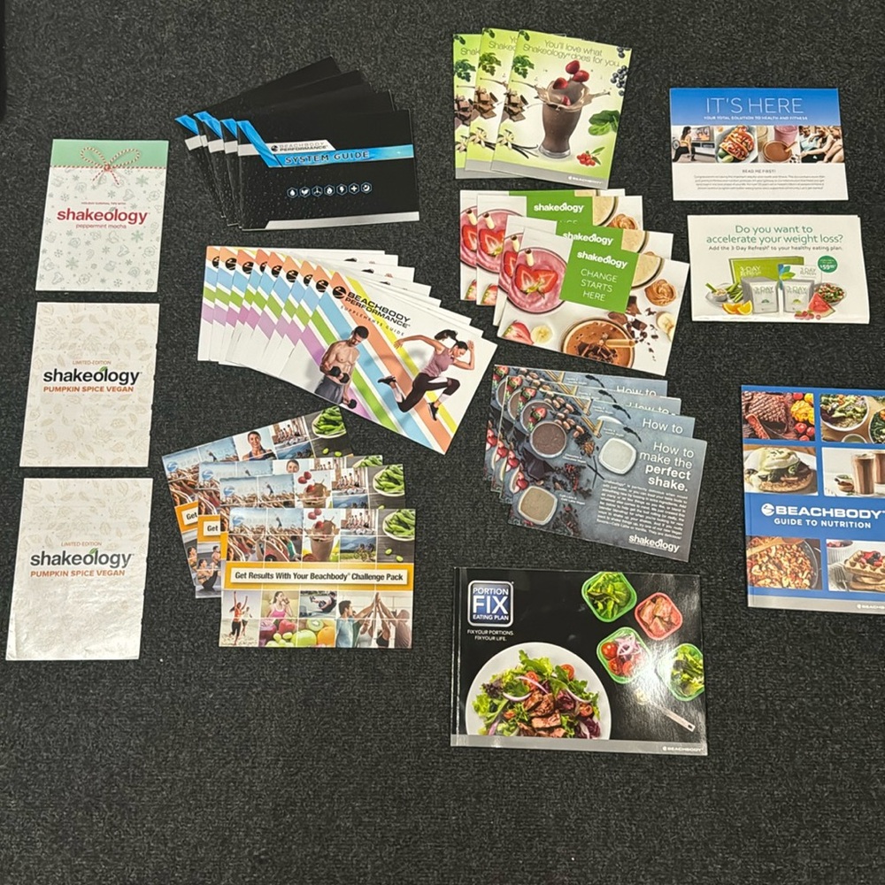Variety of Beachbody BODi booklets